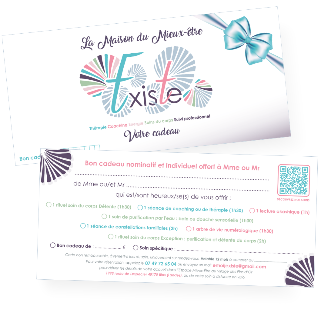 Carte Cadeau Existe - Thérapie Soin Coaching