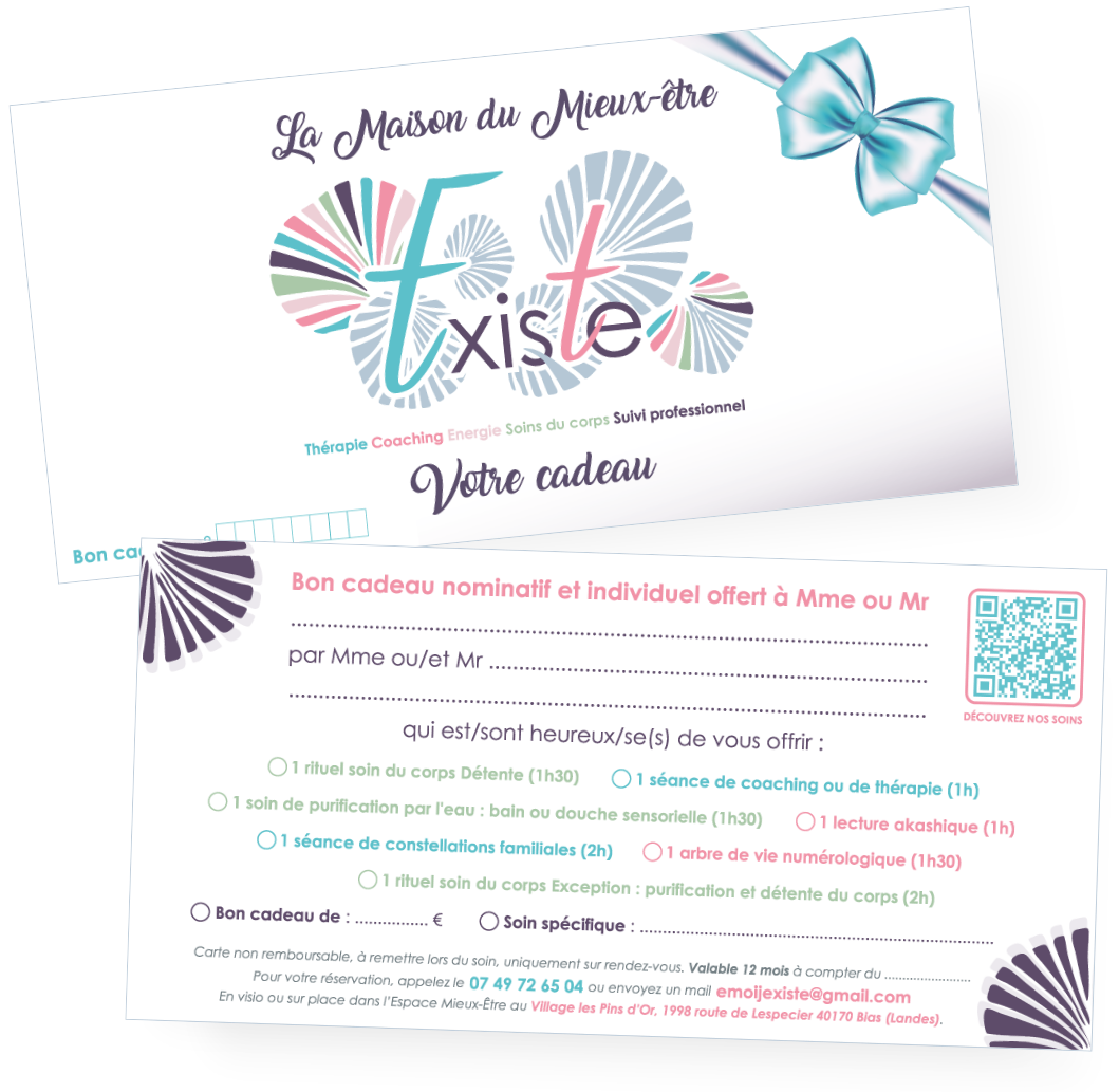 Carte Cadeau Existe - Thérapie Soin Coaching