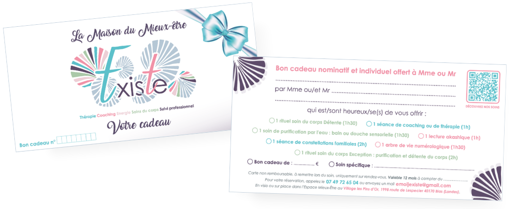 Carte Cadeau Existe - Thérapie Soin Coaching